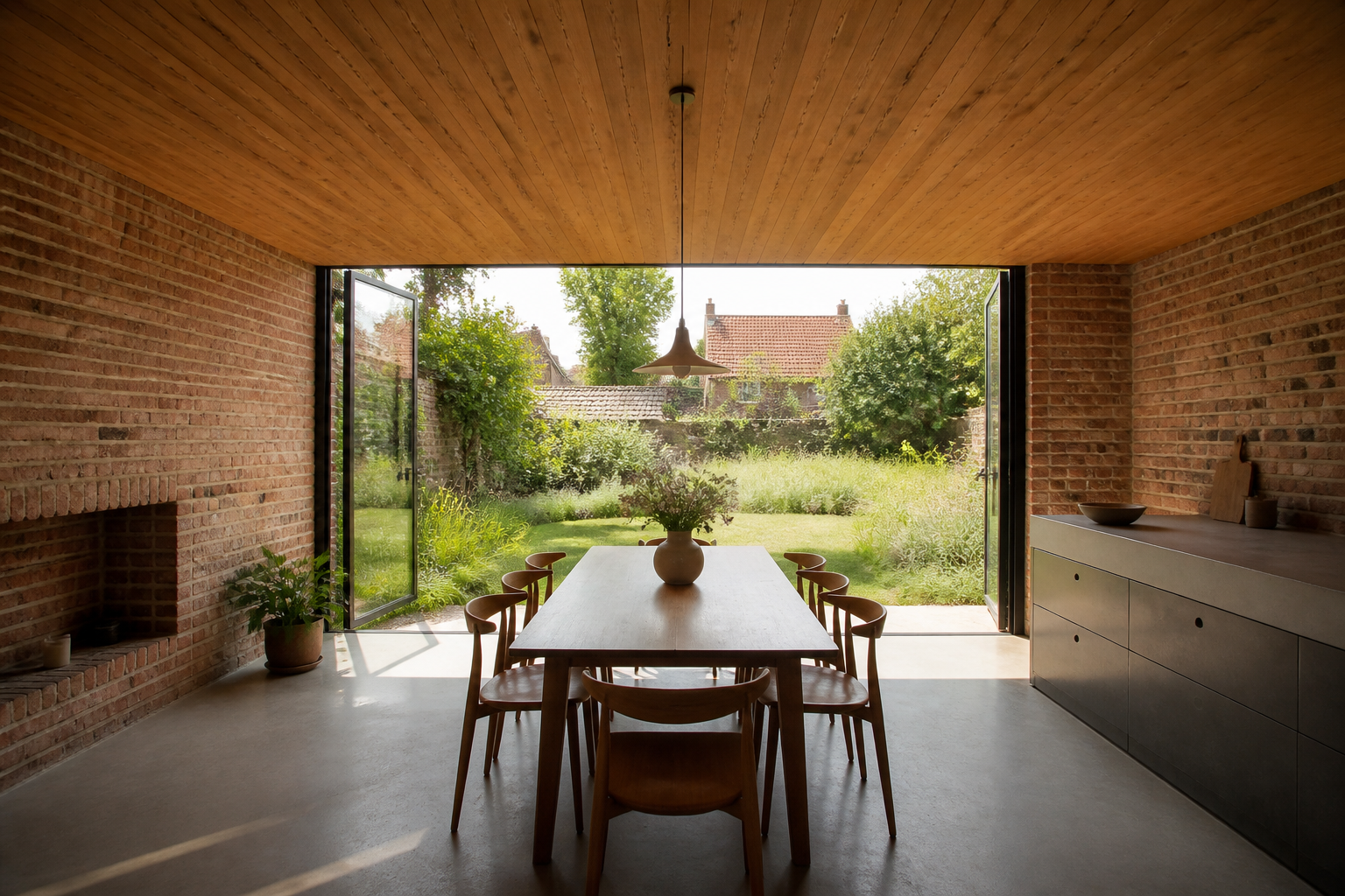 Extension contemporaine en brique à Lille